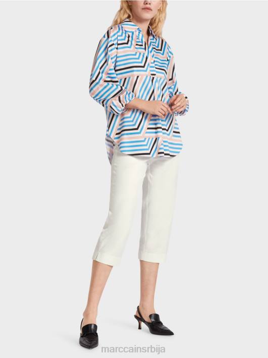разиграна пругаста блуза Marc Cain D688924 азурно одећу
