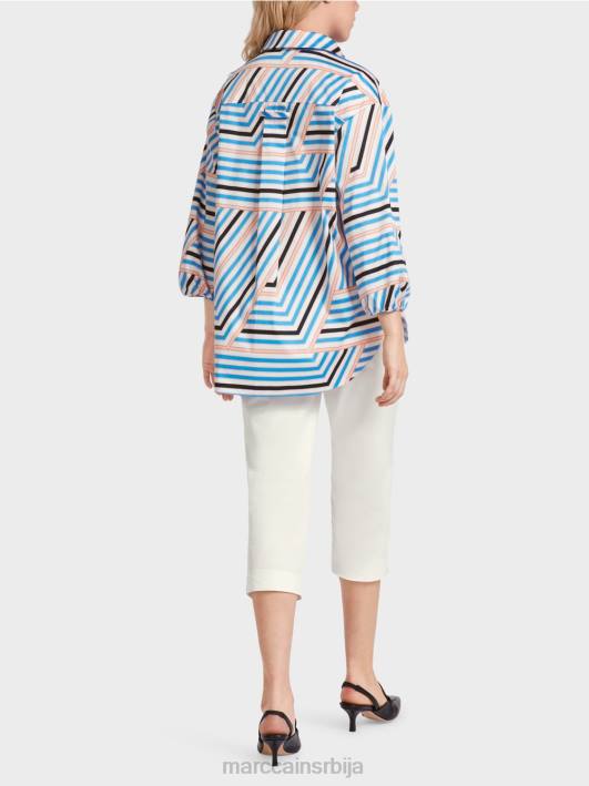 разиграна пругаста блуза Marc Cain D688924 азурно одећу