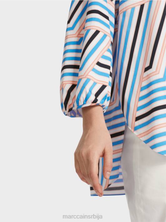 разиграна пругаста блуза Marc Cain D688924 азурно одећу
