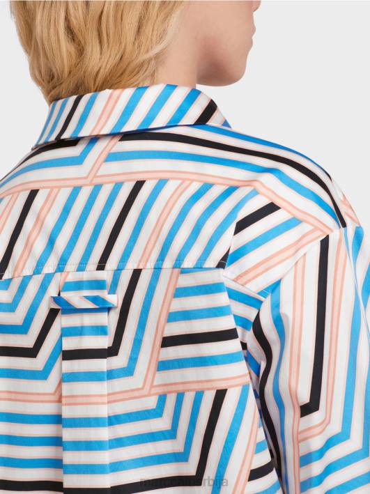 разиграна пругаста блуза Marc Cain D688924 азурно одећу