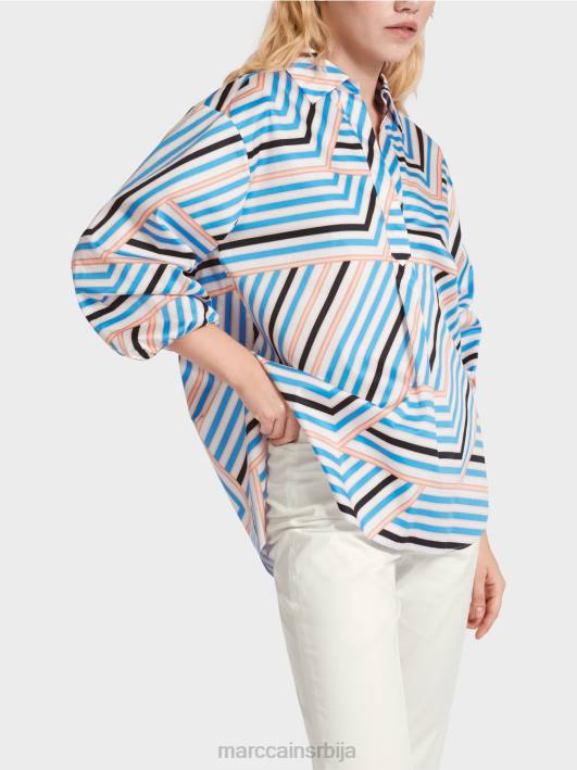 разиграна пругаста блуза Marc Cain D688924 азурно одећу