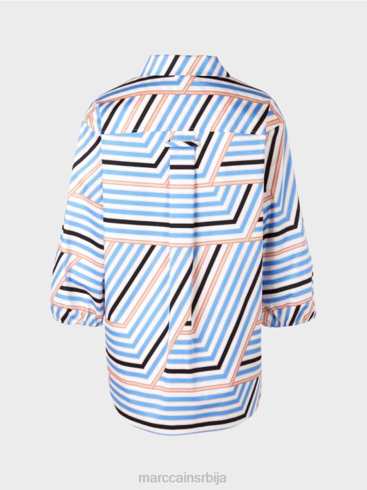 разиграна пругаста блуза Marc Cain D688924 азурно одећу