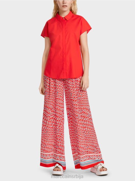 блуза са крагном "промислите заједно". Marc Cain D688928 ватрено црвено одећу