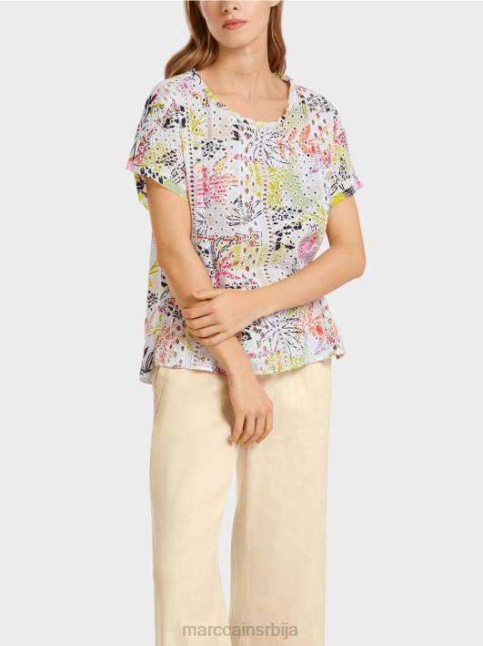 шарена блуза са бродерие англаисе Marc Cain D688932 лагана лимеада одећу