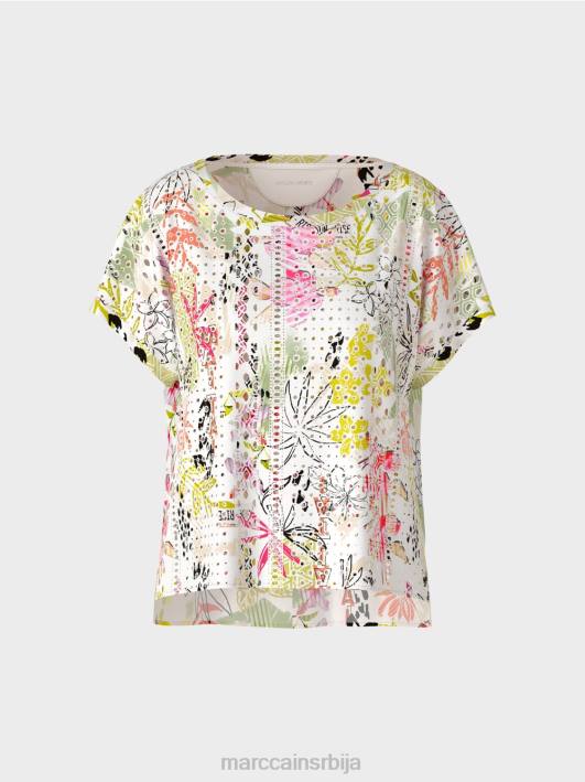 шарена блуза са бродерие англаисе Marc Cain D688932 лагана лимеада одећу