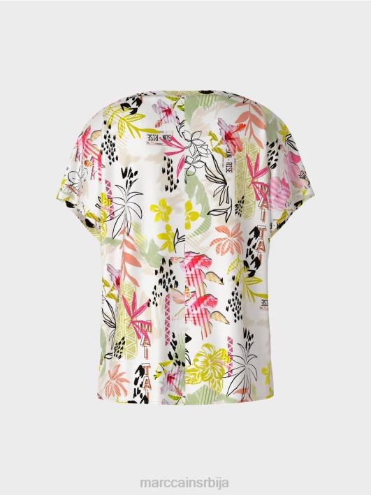 шарена блуза са бродерие англаисе Marc Cain D688932 лагана лимеада одећу