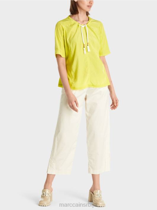 врх у стилу блузе у мешавини материјала Marc Cain D688935 лагана лимеада одећу