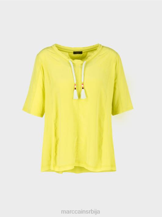 врх у стилу блузе у мешавини материјала Marc Cain D688935 лагана лимеада одећу