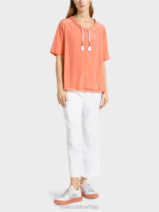 врх у стилу блузе у мешавини материјала Marc Cain D688936 светла теракота одећу