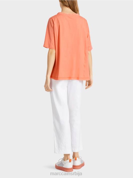 врх у стилу блузе у мешавини материјала Marc Cain D688936 светла теракота одећу