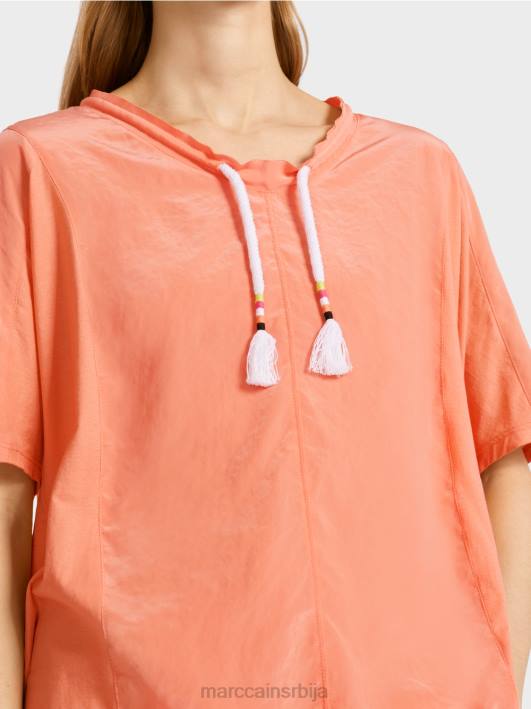 врх у стилу блузе у мешавини материјала Marc Cain D688936 светла теракота одећу