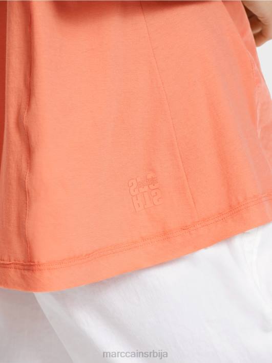 врх у стилу блузе у мешавини материјала Marc Cain D688936 светла теракота одећу