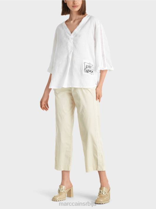 блуза са апликацијом "апрес беацх". Marc Cain D688939 бео одећу