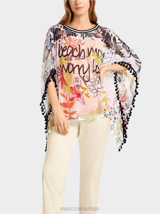 блуза са помпонима Marc Cain D688941 лагана лимеада одећу