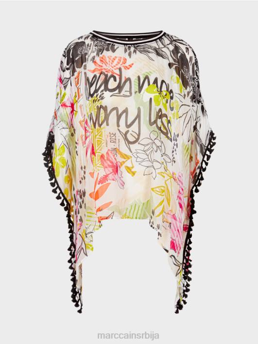 блуза са помпонима Marc Cain D688941 лагана лимеада одећу