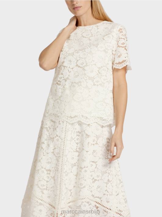 блуза од чипке Marc Cain D688942 прљаво бело одећу