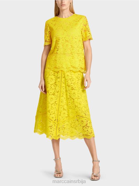 блуза од чипке Marc Cain D688943 лимун зелена одећу