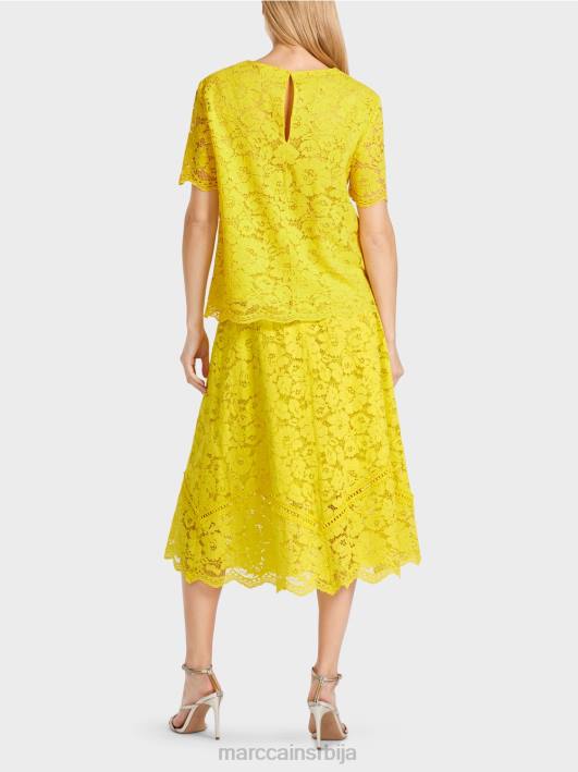 блуза од чипке Marc Cain D688943 лимун зелена одећу