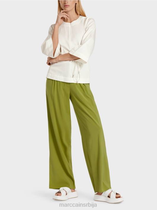 памучна блуза са дугим рукавима Marc Cain D688946 прљаво бело одећу