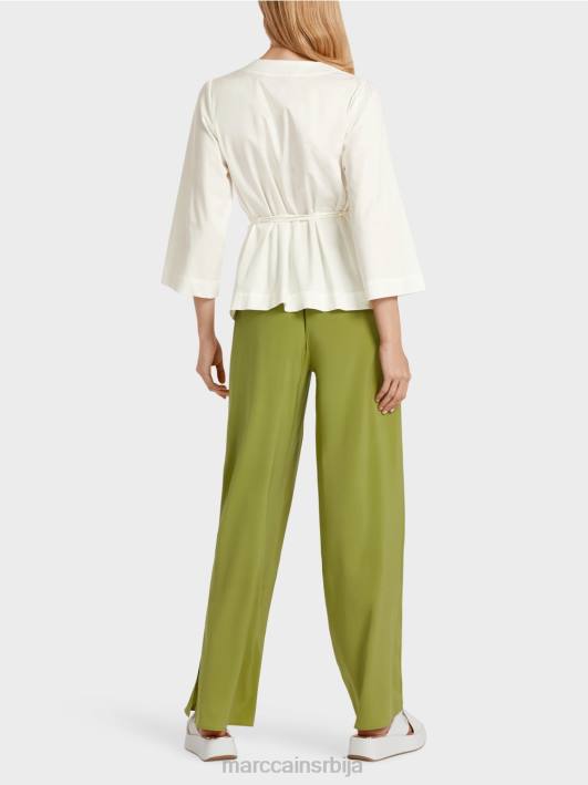 памучна блуза са дугим рукавима Marc Cain D688946 прљаво бело одећу