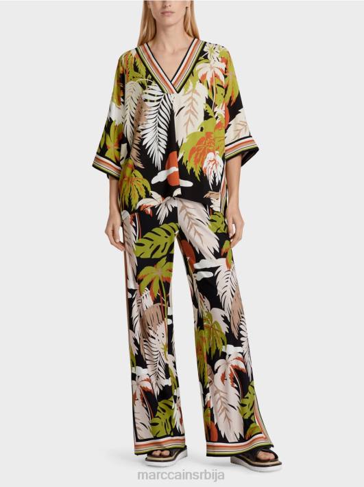 вискозна блуза са кимоно рукавима Marc Cain D688947 дубоко маслинасто зелено одећу