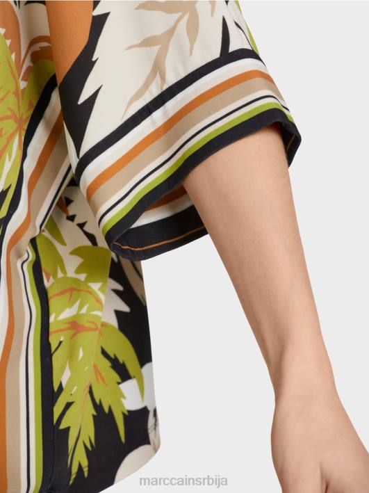 вискозна блуза са кимоно рукавима Marc Cain D688947 дубоко маслинасто зелено одећу