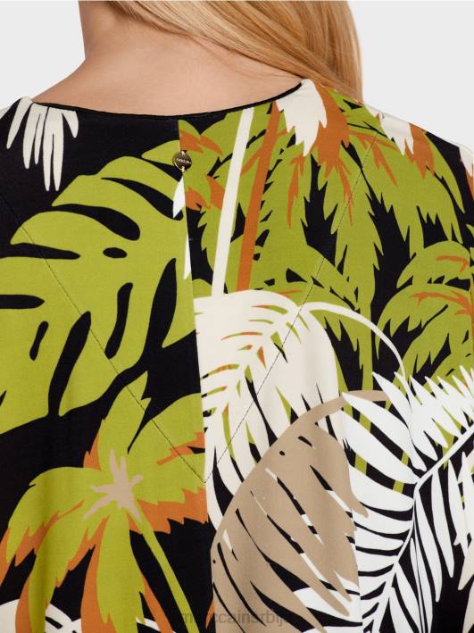 вискозна блуза са кимоно рукавима Marc Cain D688947 дубоко маслинасто зелено одећу