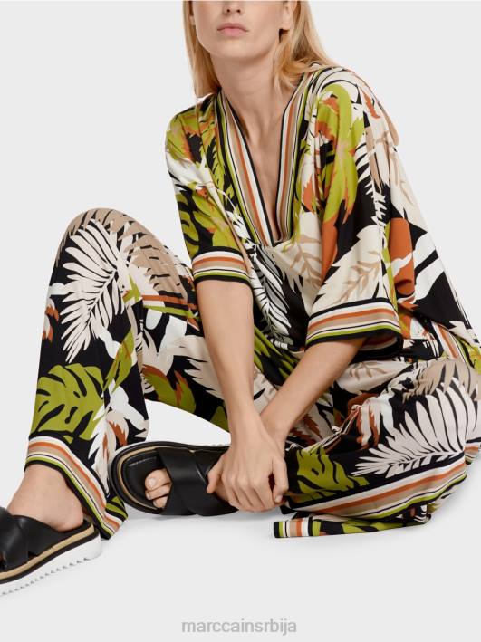 вискозна блуза са кимоно рукавима Marc Cain D688947 дубоко маслинасто зелено одећу