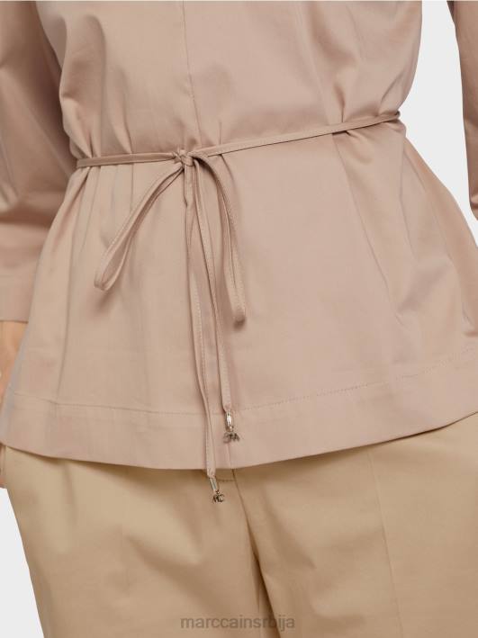 памучна блуза са дугим рукавима Marc Cain D688948 дубок песак одећу