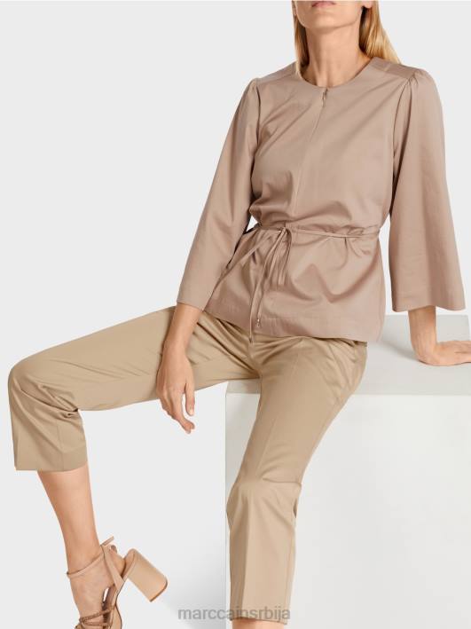 памучна блуза са дугим рукавима Marc Cain D688948 дубок песак одећу