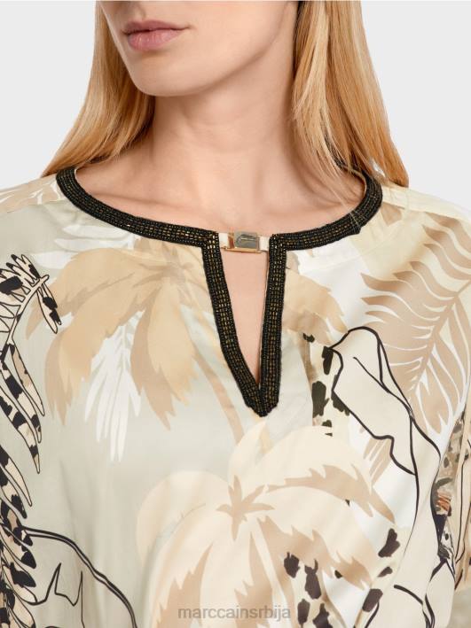 дуга блуза са шиљком Marc Cain D688950 дубок песак одећу