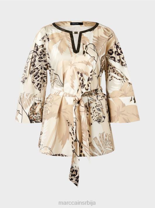 дуга блуза са шиљком Marc Cain D688950 дубок песак одећу