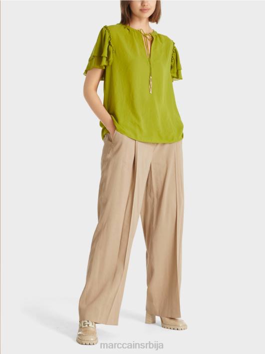 "преиспитајте заједно" врх у стилу блузе Marc Cain D688953 дубоко маслинасто зелено одећу