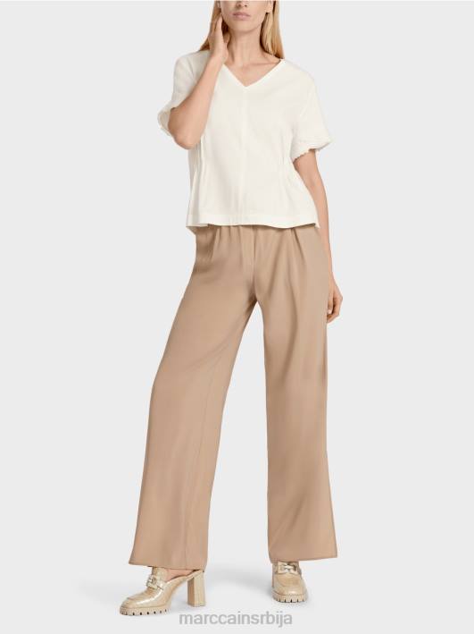 уклопљена ланена блуза Marc Cain D688954 прљаво бело одећу