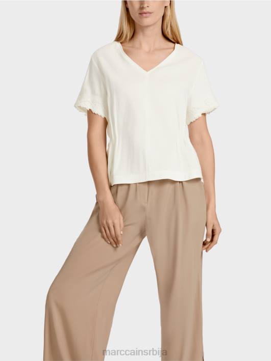 уклопљена ланена блуза Marc Cain D688954 прљаво бело одећу