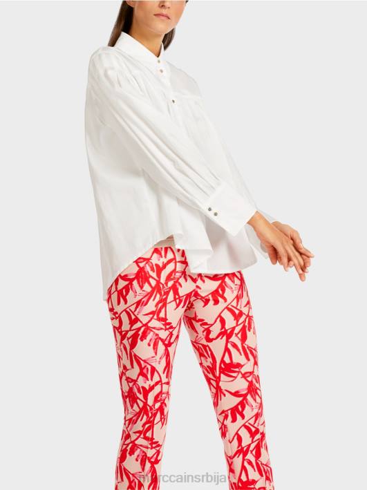 блуза са јармом за рамена и наборима Marc Cain D688957 прљаво бело одећу