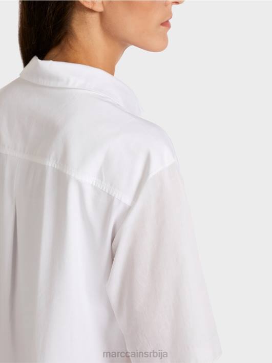 блуза у мешавини материјала Marc Cain D688960 бео одећу