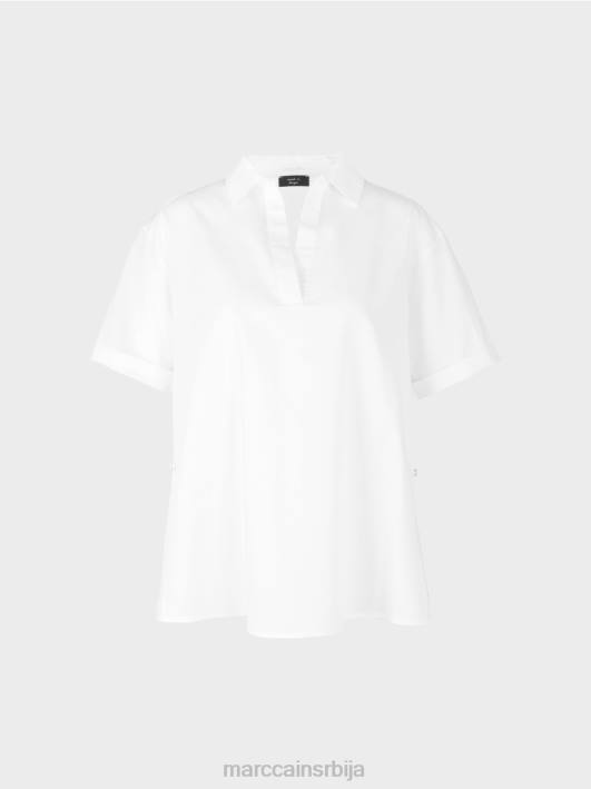 блуза у мешавини материјала Marc Cain D688960 бео одећу