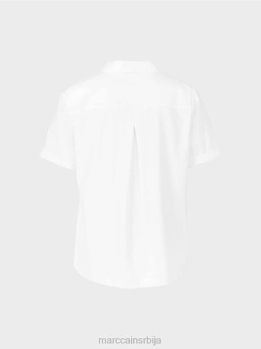 блуза у мешавини материјала Marc Cain D688960 бео одећу