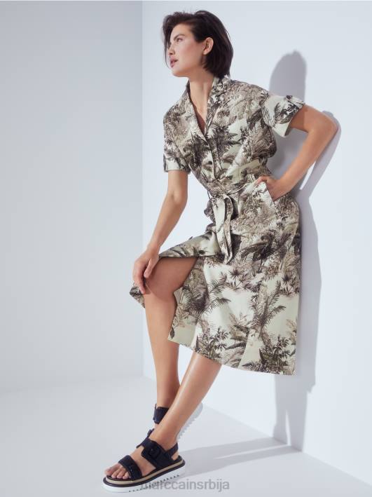 блуза у стилу кошуље са мотивом палме Marc Cain D688961 меки дах одећу