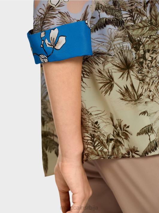 елегантан врх у стилу блузе у комбинацији узорака Marc Cain D688966 јарки тен одећу