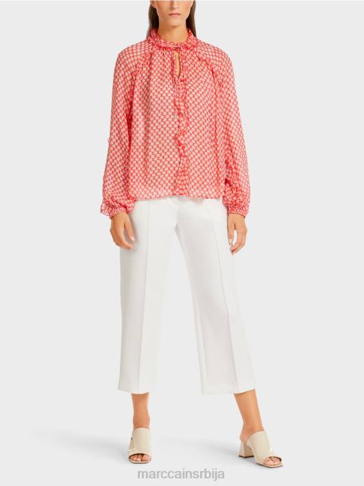 блуза са груписаним детаљима Marc Cain D688971 мандарина одећу