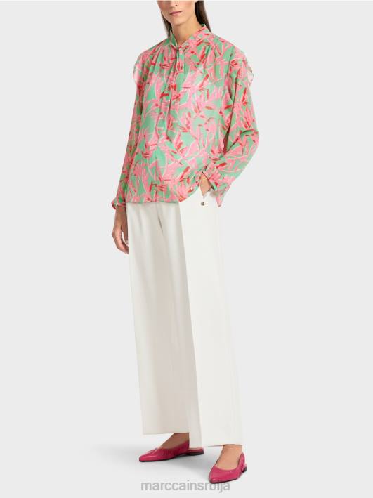 наборана блуза са цветним принтом Marc Cain D688972 светли жад одећу