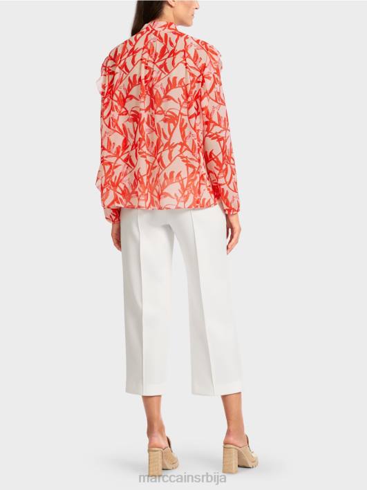 наборана блуза са цветним принтом Marc Cain D688973 јарки тен одећу