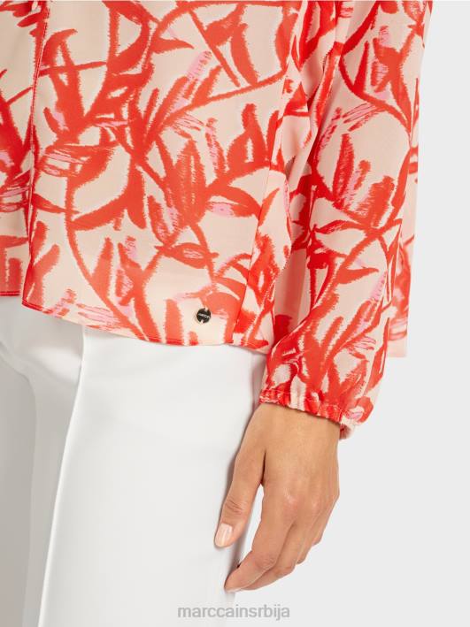 наборана блуза са цветним принтом Marc Cain D688973 јарки тен одећу