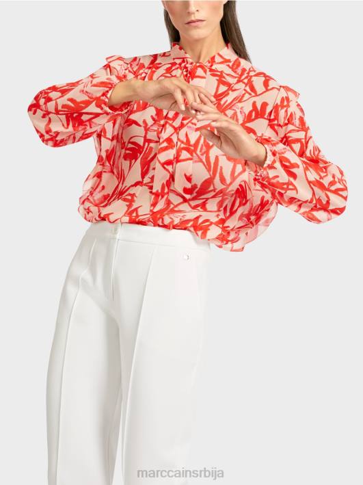 наборана блуза са цветним принтом Marc Cain D688973 јарки тен одећу