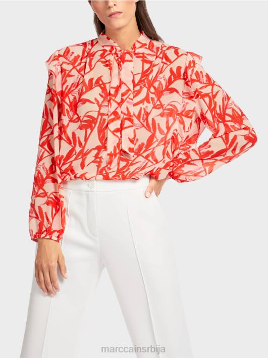 наборана блуза са цветним принтом Marc Cain D688973 јарки тен одећу