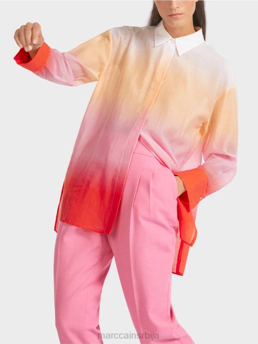 елегантна блуза са свилом Marc Cain D688975 светло розе одећу
