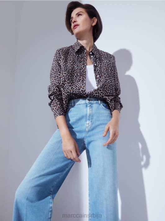 блуза у стилу кошуље „промислимо заједно“. Marc Cain D688977 крема у праху одећу