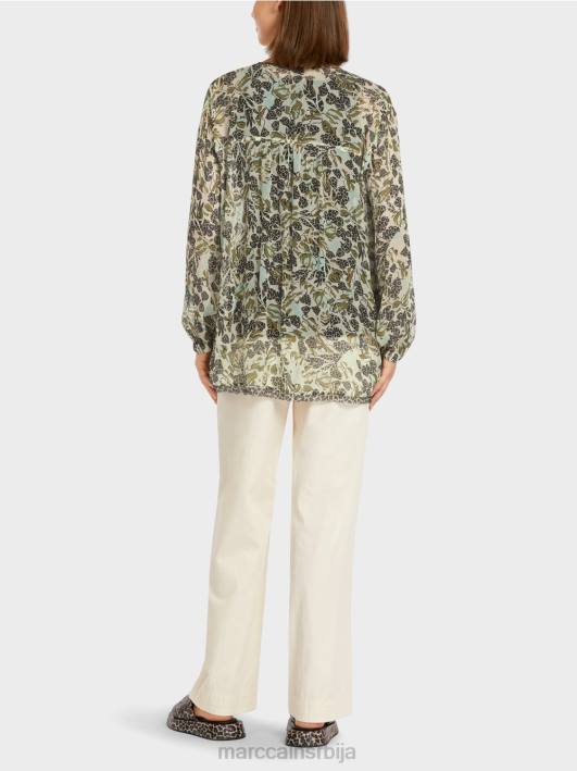 Врх у стилу блузе од вискозног крепа Marc Cain D688981 мекани светларник одећу